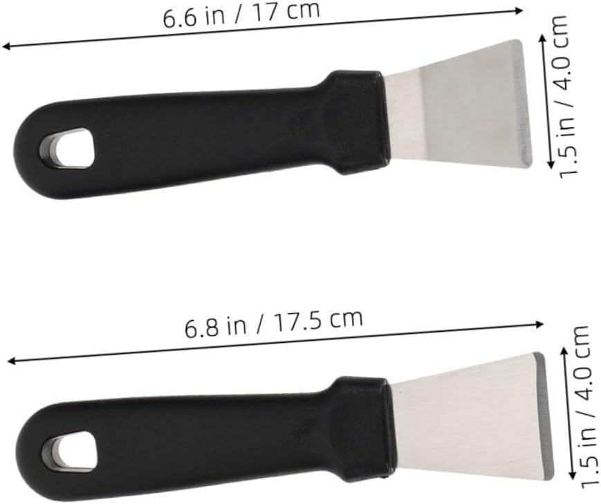 10pcs Stainless Steel Ice Scraper Freezer Griddle Cleaning Ergonomic BBQ Tools for Efficient Refrigerator Defrosting Range Hood Maintenance