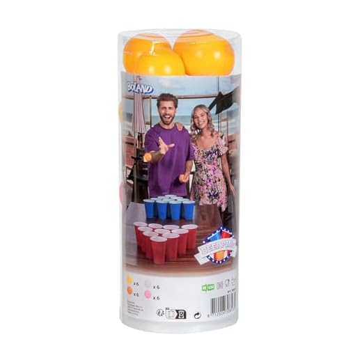 Boland 30853 - Bierpong Bälle Set, 24 Kugeln in der Aufbewahrungsbox, ideales Zubehör für Partyspiele