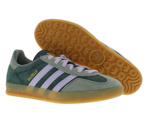 Image of adidas Gazelle Indoor Mens Shoes Size 8, Color: Mineral Green /Silver Dawn