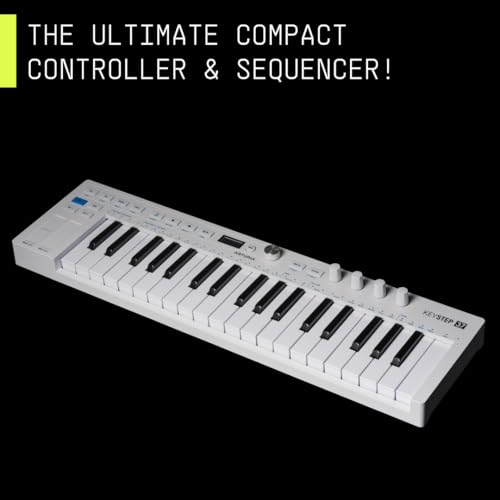 Image of Arturia Arturia KeyStep 37-Key Controller & Sequencer USB /MIDI /CV Keyboard Controller | 37-Note Slimkey with Velocity and Aftertouch, 64-Step Polyphonic Sequencer, 16-Mode Arpeggiator, USB-C, Midi Din