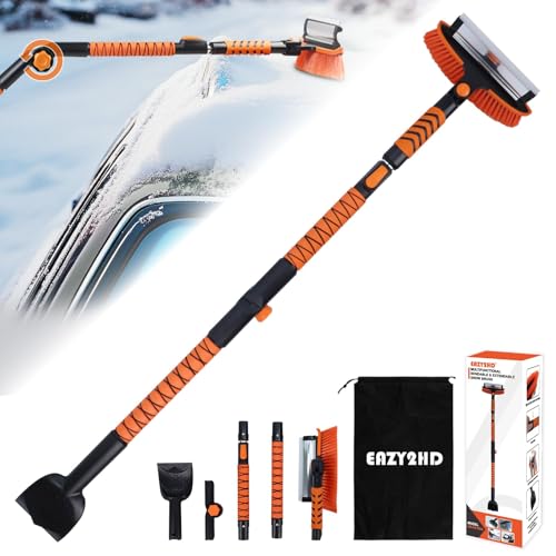 Eazy2hD 3 in 1 Bendable Snow Brush with Ice Scrapers, 64.17