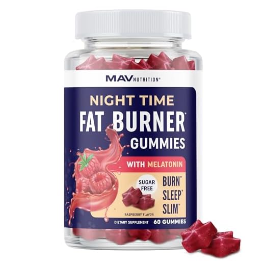 Sugar-Free Night Time Fat Burner Gummies for Sleep & Weight Loss Support | Hunger Suppressant & Metabolism Booster, Shred Belly Fat While You Sleep | Nighttime Diet Supplement for Women & Men | 60 Ct