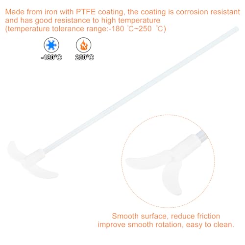 meccanixity ptfe electric stirring rod 400x100mm length overhead stirrer mixer shaft with foldable paddle for lab