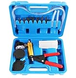 TECPO Vakuumpumpe Bremsenentüfter Bremsenentlüftungsgerät Vakuumtester mit Unterdruckpumpe Entlüfter