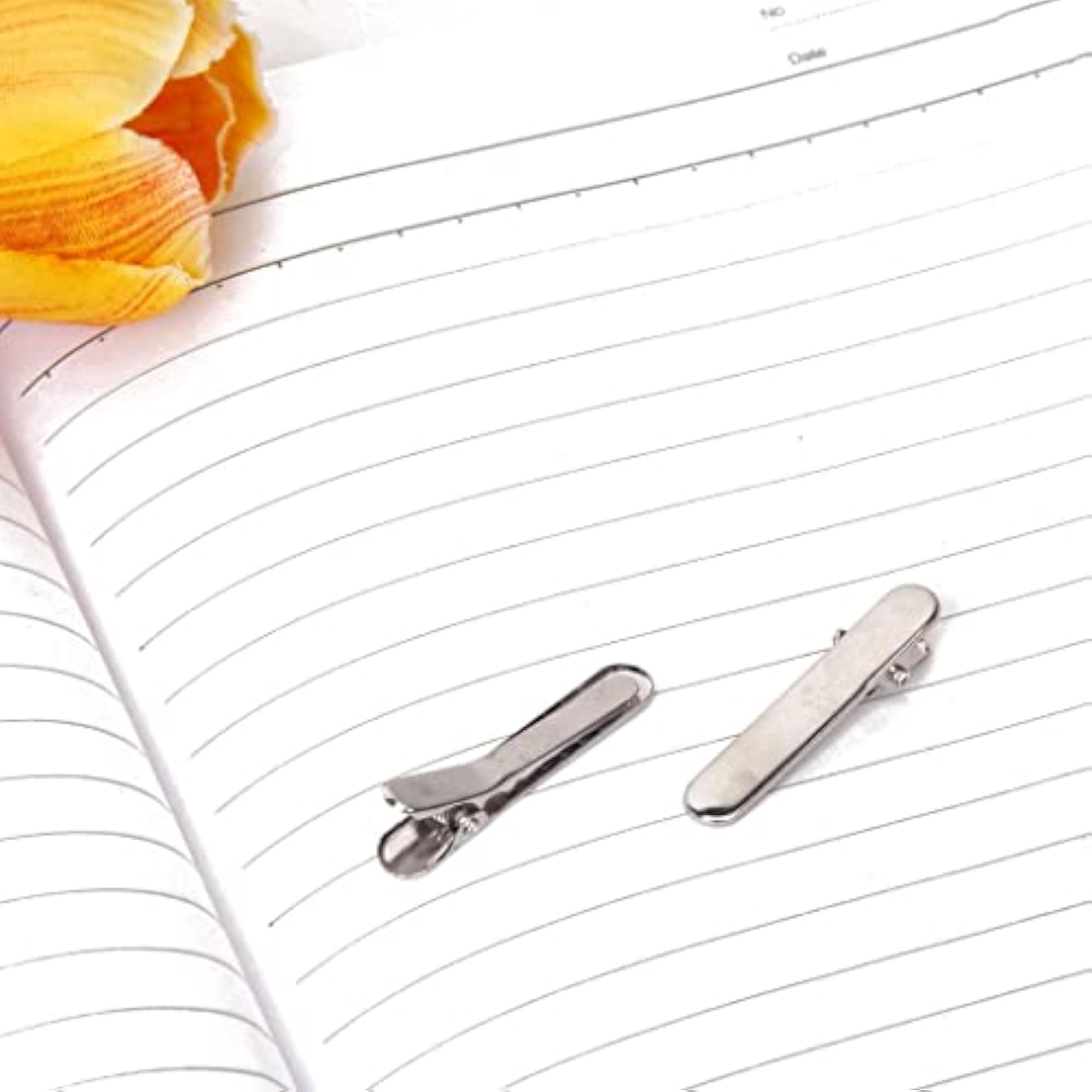 4x50Pcs Blank Metal Hair Styling Duckbill Clips, 35mm