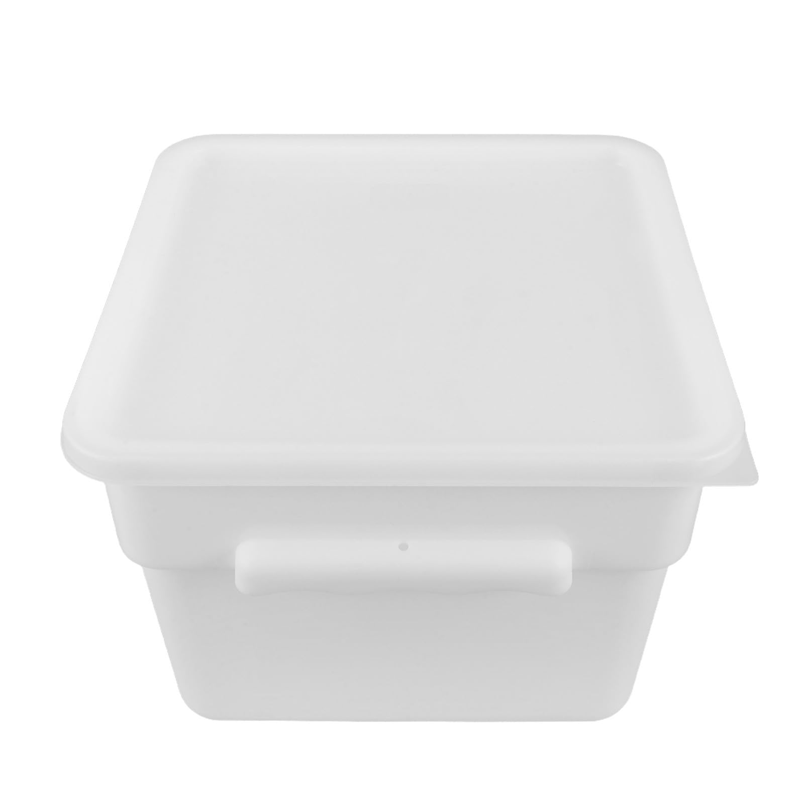 Contenedor Refrigerado Cuadrado de Plástico Blanco de 12l con Tapa y Asa, Resistente a Roturas y Fácil de Transportar para Almacenamiento y Preparación de Comidas en Cocina