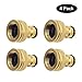 Produktbild CT Messing Gartenschlauch Wasserhahn Anschluss, Universal 1/2 Zoll und 3/4 Zoll 2-in-1 Innengewinde Wasserhahn Adapter für Home Yard/Waschmaschine Gewinde Wasserhahn.