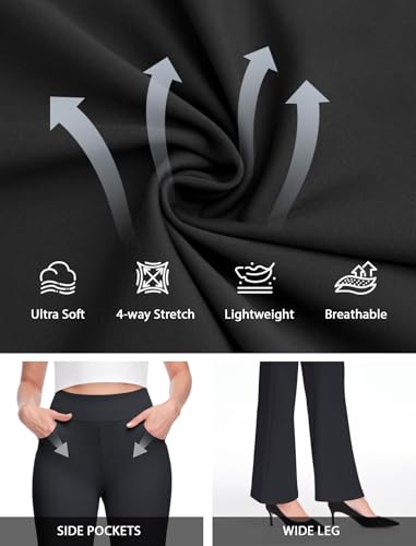 Womens Bootcut Dress Pants High Waist Business Work Stretchy Casual Trousers with Pockets Office Slacks4