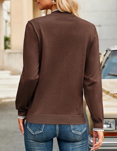 Image of JACK SMITH Quarter Zip Pullover Sweaters for Womens, Rib Polo Sweater Tops