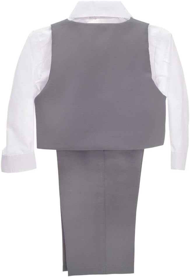 Dressy Daisy Baby Toddler Boy 5 Pcs Set Formal Tuxedo Suits No Tail Wedding Christening Baptism Outfits - Image 4