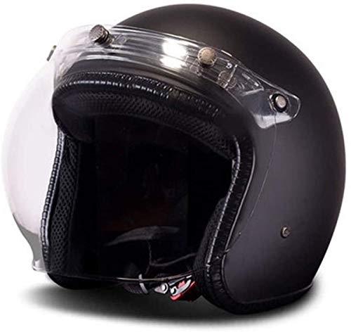 GXYS Motorcycle Helmet Retro 3/4 Jet Helmet Lightweight Harley Motorcycle Cruiser Chopper Pilot Bike Half Helmet DOT/ECE Certified Unisex Adult Helmet Open Helmet,E-M=ï¼ˆ57~58cmï¼‰