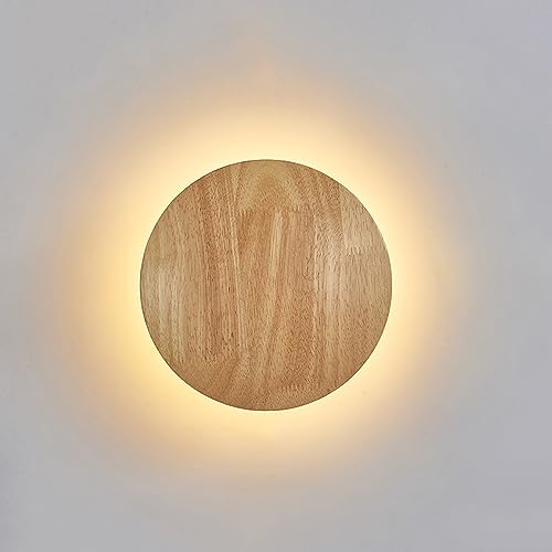 Apliques de Pared de Madera para Interiores Modernos con LED Decorativos Artísticos - Lámpara de Pared de Madera para Escaleras Sala de Estar Porche Pasillo Comedor Y Dormitorio