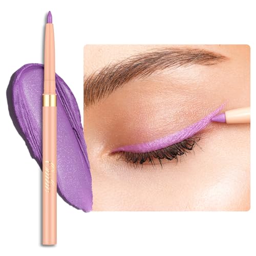 OULAC Matte Purple Eye Liner Pencils Waterproof, Smudge-proof Retractable Eyeliner Lasts 24H +, Highly Pigmented and Smooth