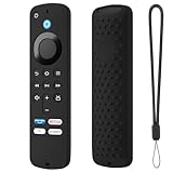 Hi Color Silicone Remote Cover for Firetv Stick 4K 2024 4th Gen/Firetv Stick HD Remote/Toshiba/TCL Protective Remote Cover (Black)