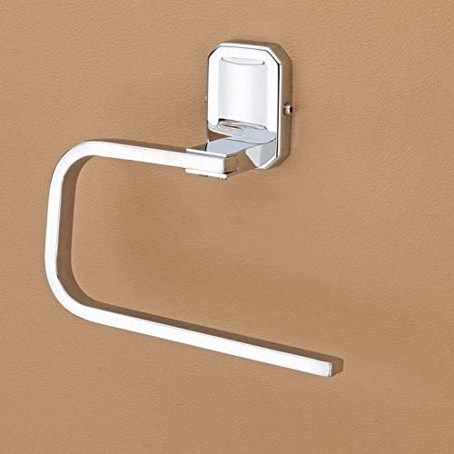 Image of Plantex (Primax) 304 Grade Stainless Steel Wash Basin Towel Holder /Hand Napkin Hanger /Towel Ring for Kitchen /Bathroom Accessories - Cute (Chrome)