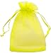 Allgala 100 Count Orangza Gift Party Favor Bags with Drawstring-5x7 Inch-Yellow-PF53213