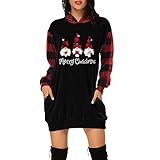 Sudadera larga para mujer con capucha para mujer, sudadera con capucha para mujer, suéter de gran tamaño, suéter de invierno con capucha para otoño, vestido con capucha y capucha de color negro Vestido de invierno Sudadera de manga larga para mujer, sudadera con capucha para mujer, jersey de gran tamaño, ropa de invierno