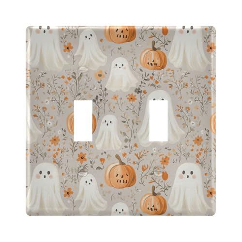UMIRIKO Halloween Ghosts Pumpkins Light Switch Cover Plate Covers Decorative Double Toggle Home Decor 202b72057