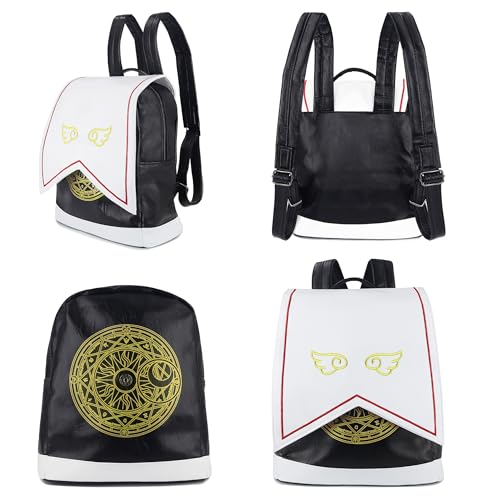 10L Cartoon Backpack for Women Synthetic Leather Flap Lolita Travel Backpack Embroidery Back Pack Casual Daypack Shoulder Overnight Bag4