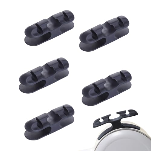 Organizador de cables para electrodomésticos, silicona autoadhesiva, 5 unidades, soporte para cuerda y bobinadora, para el hogar, licuadora, , escritorio, freidora de aire caliente, olla a