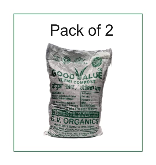 Good Value Vermicompost (10 kg (2 Packs of 5 kg (4 kg+1 kg)) 'Natural Bio Manure' Balanced & Exceptionally Rich in Nutrients for Any Type of Plants, Trees and Crops 2 41fCjYi7J4L