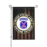 Army 10th Mountain Division Vietnam Veteran Double Sided 12x18 Inch Garden Flag for Home Decor Front Porch Lawn Yard65