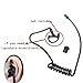 Replacement Coil Audio Tube, Lsgoodcare 10Pcs Twist On Acoustic Tube Replacement Black with Mushroom Earbuds Eartips Compatible for Motorola Midland Kenwood Two Way Radio Surveillance Headset Earpiece