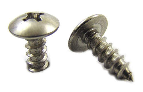#8 x 1/2" Stainless Truss Head Phillips Wood Screw (100pc) 18-8 (304) Stainless Steel Screws by Bolt Dropper