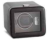 WOLF 4525-517 Brown Single Watch Rotator with Cover