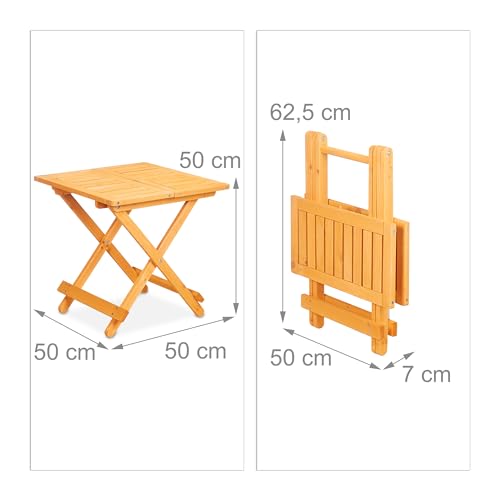 Table pliante en bois robuste 50 cm petite console de salon extérieure