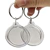 25Pcs 1.4 Inch Round Transparent Acrylic Keychain Blanks with Key Chain Rings Circle Disc Snap-in Photo Picture Keyring for DIY Projects and Crafts #5