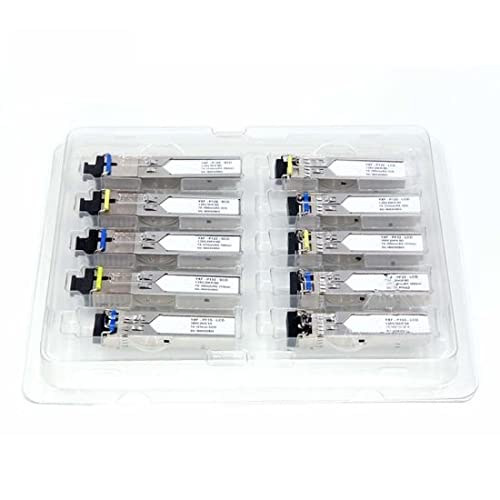 Hanutech 1.25G Bidi SFP Module Transceivers Tx1310/Rx1550rn (10 Pairs) Single Mode Single Fiber SMSF Upto 20KM Transmission Over Single LC SMF Fiber/for SFP Media Converters-image-47