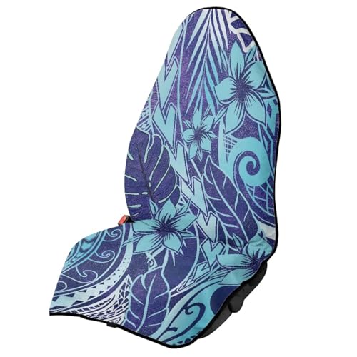 Image of Car Seat Towel Cover for Front Seats, Waterproof Soft Polynesian Tattoo Blue Auto Seat Covers Anti-Slip Universal Fit for Cars SUVs Trucks, Auto Accessories Protectors Decor