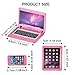1/12 Dollhouse Furniture Decor Laptop Accessories, 1/6 Scale Minature Tablet Smart Phone Mini Stuff Doll House Furniture Play Set Accessories 3 Pcs (Pink)