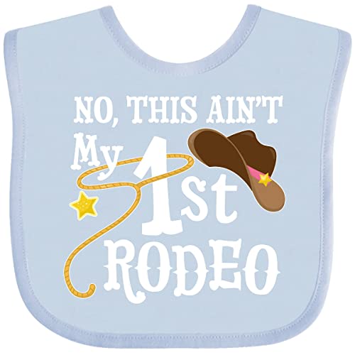 inktastic No, This Ain't My 1st Rodeo Cowboy Hat and Lasso Baby Bib