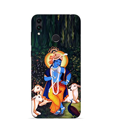 Image of Silence Printed The Lord of Krishna is with The Cow Designer Hard Back Case Cover for Huawei Honor 8C