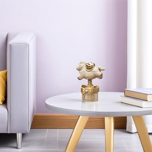 Décoration intérieure de bureau figurine de cheval beige Baluue - 7