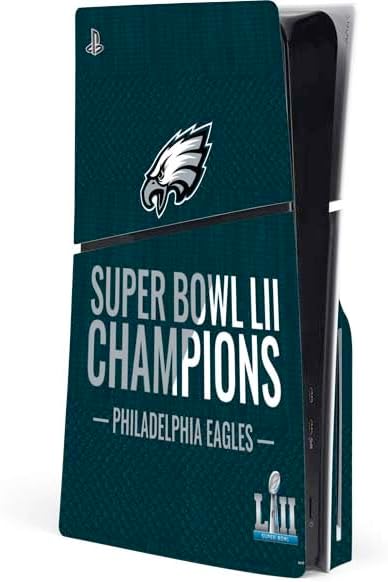 Skinit Decal Gaming Skin Compatible with PS5 Slim Disk Console - Officially Licensed NFL Philadelphia Eagles Retro Logo Design