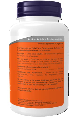 Now- L-Glutamine 500 Mg 120 Caps #TOP29