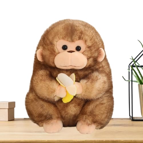 Genérico de peluche mono de 30 cm, 30 cm, cojín suave de decoración, para cumpleaños, decoración de sofá, dormitorio, mesa de noche
