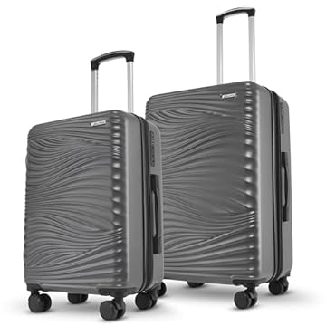 Jogo De Mala De Viagem Expansível Rodinhas 360 (Cinza)