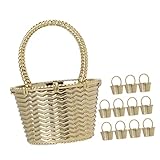 ERINGOGO 12 piezas Caja de Dulces Bolsa Regalo para Bodas y Fiestas de Contenedor de Plástico Seguro Forma de Bolsa Tote para Candy Storage y Decoración Festiva