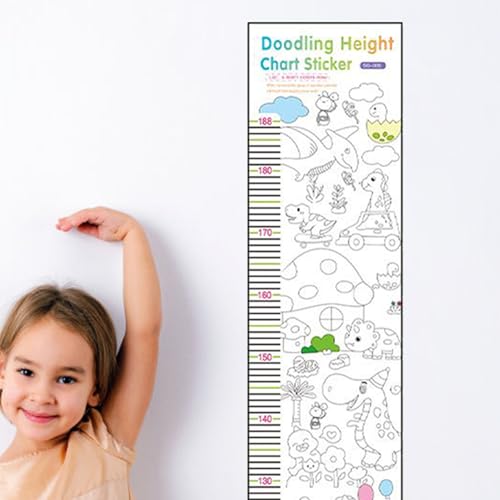 Herramienta decorativa de medición de crecimiento lavable y duradera para pared 4