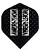 3 Sets #3020 AmeriThon Black/Clear Embossed Dart Flights