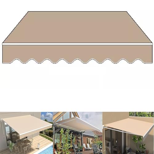 Retractable Patio Awning Replacement Fabric - Waterproof UV-Resistant Polyester Canopy