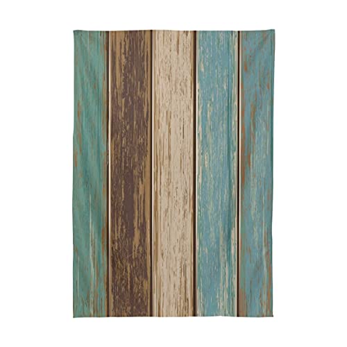 Nautical Vintage Wood Board Tablecloth - Blue Ocean Rustic Print Table Cloths Rectangle Kitchen Retro Table Cover For Holiday Dinner Parties Home Decor, 54X72Inch #TOP1