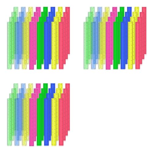 Règles en plastique de 12 pouces pour les projets scolaires et loisirs créatifs