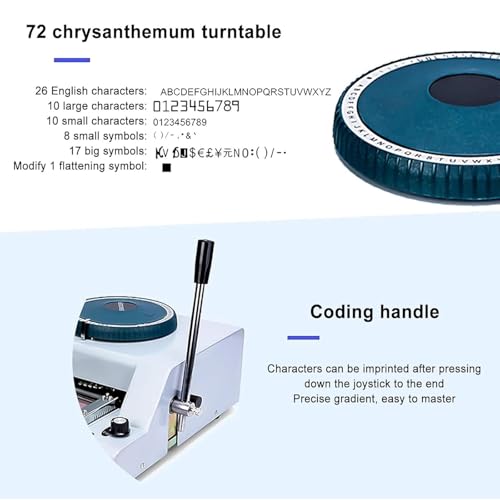 Dog Tag Embosser Machine – Attrezzatura per timbratura e codifica in alluminio per 72 caratteri codificati – ideale per etichette e cartelli personalizzati per animali domestici