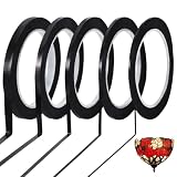BENECREAT Linee di Piombo per Vetrate Colorate Da 330 m, Nastro Grafico In PET Nero Da 2/3/4/5/6.5mm Nastri di Marcatura Grafica e A Griglia, Forniture per Vetrate Colorate, 66 m/Dimensione