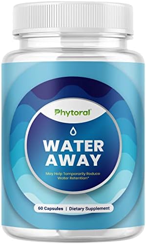 Natural Diuretic Water Away Pills - Herbal Diuretic Water Pills Water Retention Support Urinary Tract Health and Detox Cleanse with Dandelion Extract